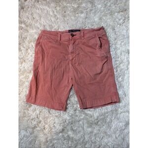 American Eagle Extreme Flex Shorts Mens 31 Salmon Pink Flat Front Chino Khakis